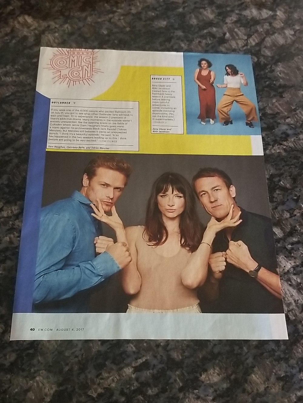 Entertainment Weekly Magazine Featuring Outlander - Picture 4 of 6